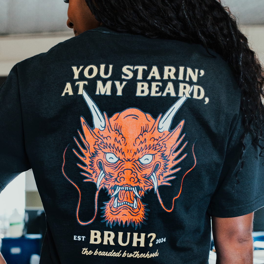 The Bearded Brotherhood Red Dragon Tee – Bold, Fearless, Unapologetic